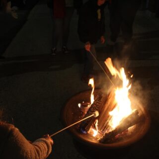 Holiday walk roasting marshmallows24