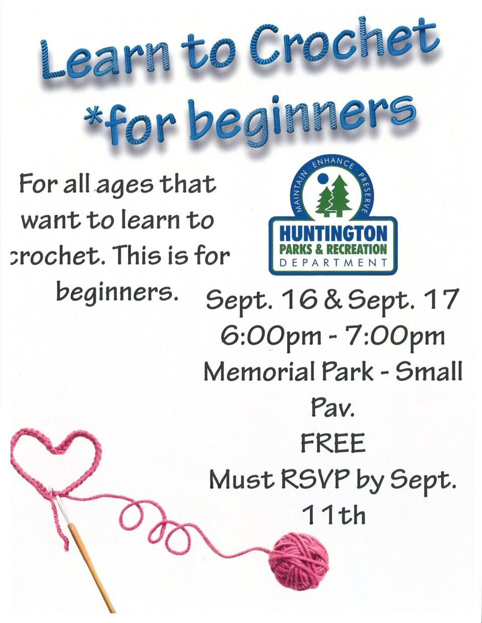 Learn to crochet poster