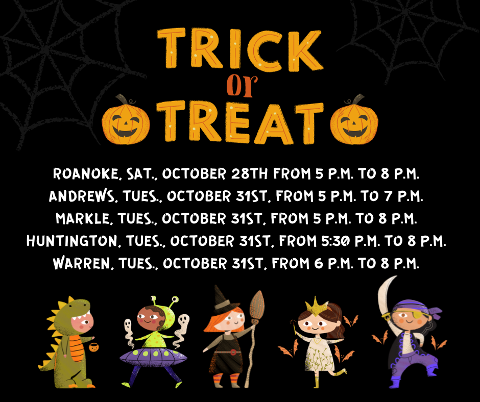 Updated Trick or Treat Hours 2023
