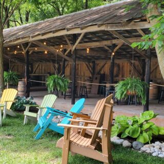 Rustic River Outfitters back seating area