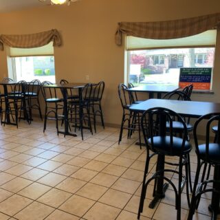 The Gathering Place high tables