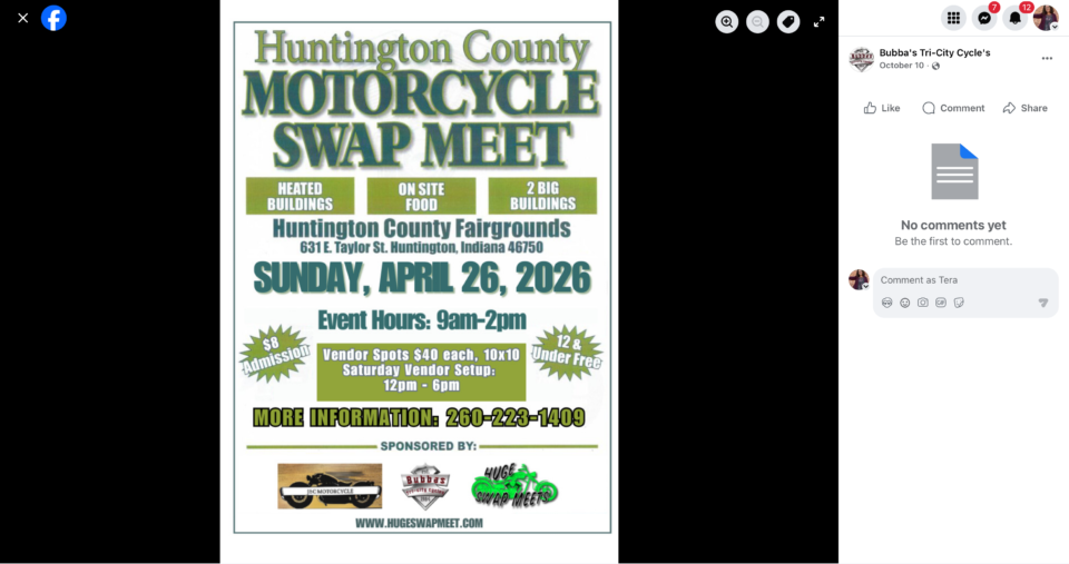 Huntington County Motorcycle swap