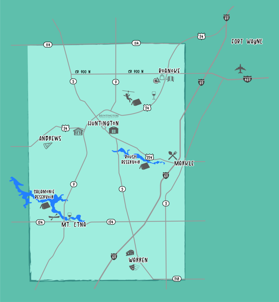 Huntington Map Illustration fun