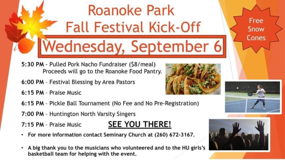 Fall Festival Kick off Wed before festival2023
