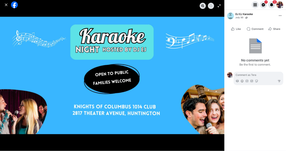 Karaoke Knights of C Olumbus